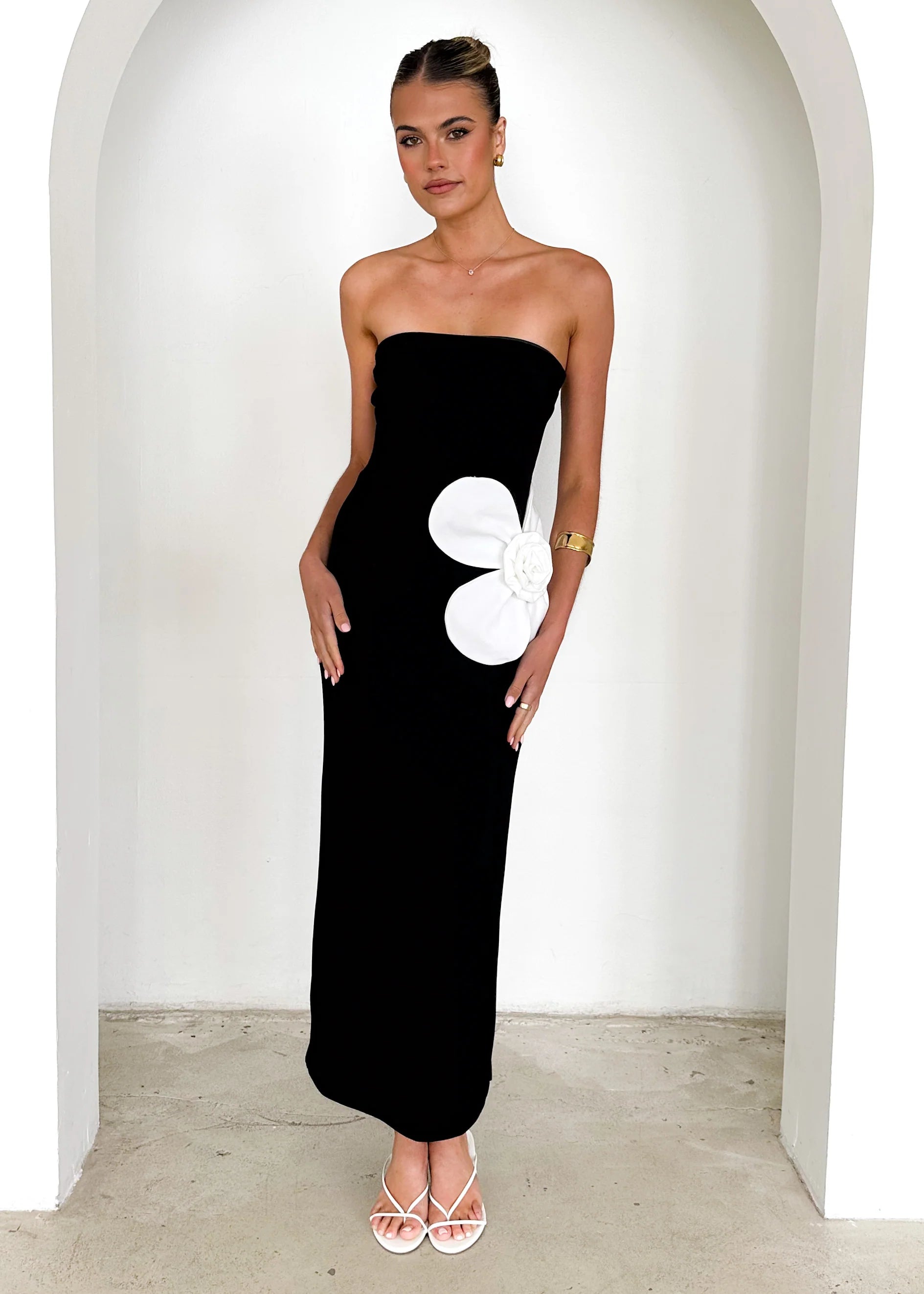 Rayley Strapless Maxi Dress - Black