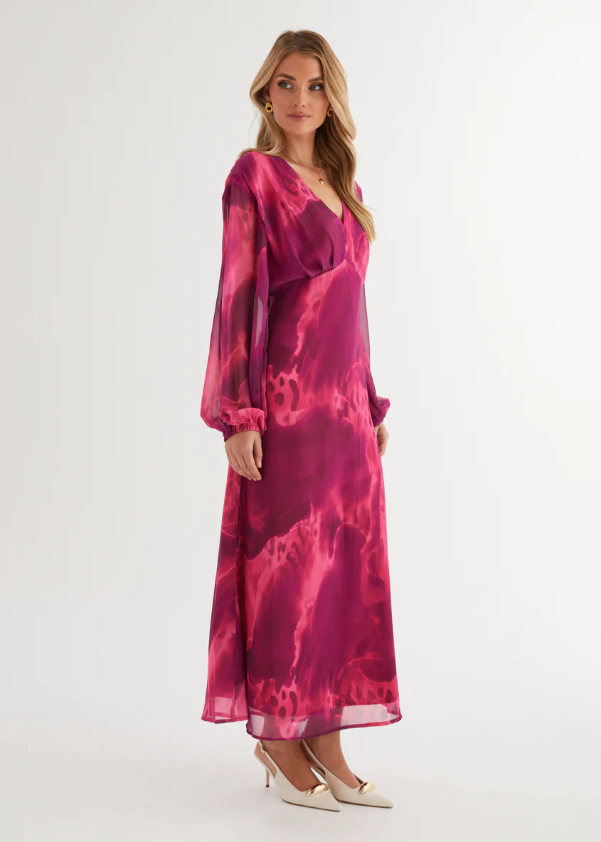 Primavera Maxi Dress - Pink Splash