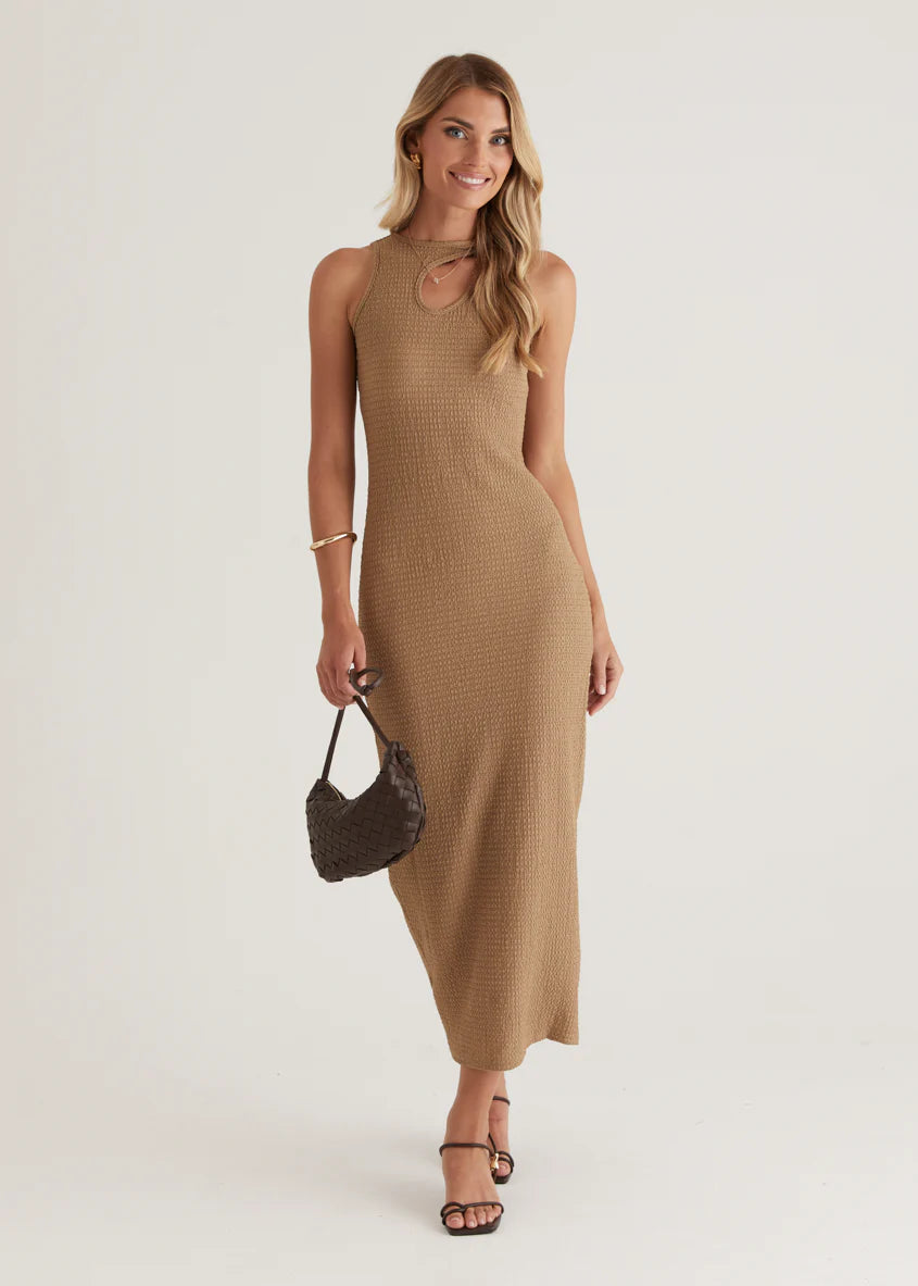 Torie Knit Maxi Dress - Latte