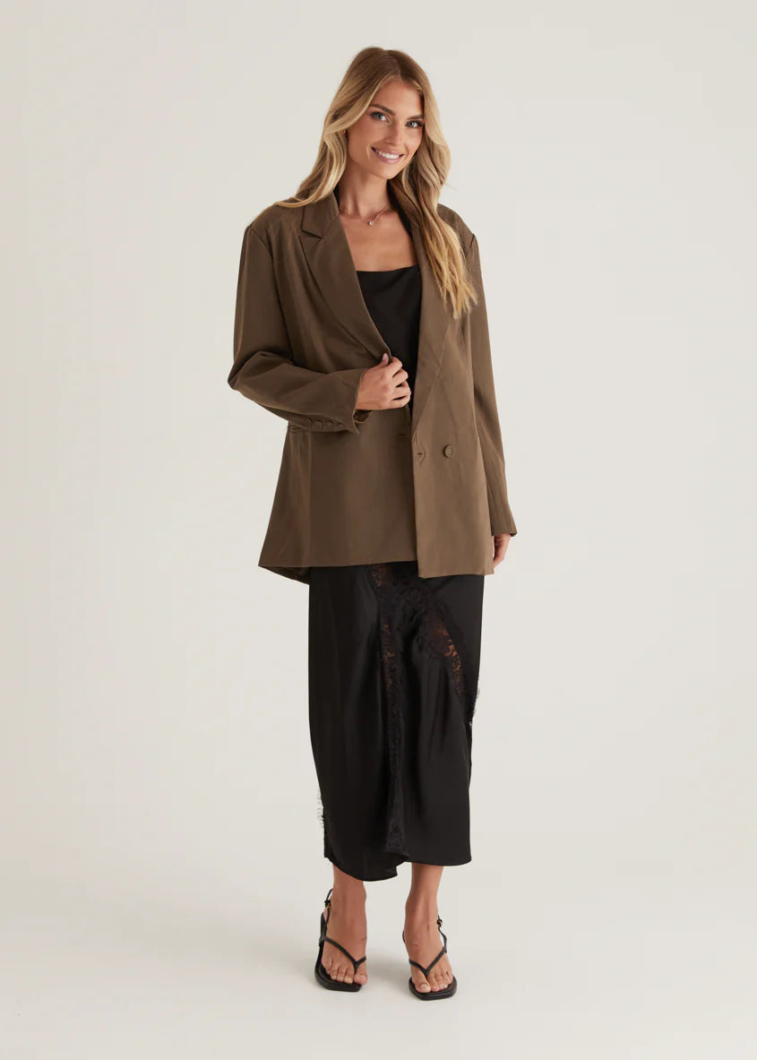 Elara Blazer - Olive