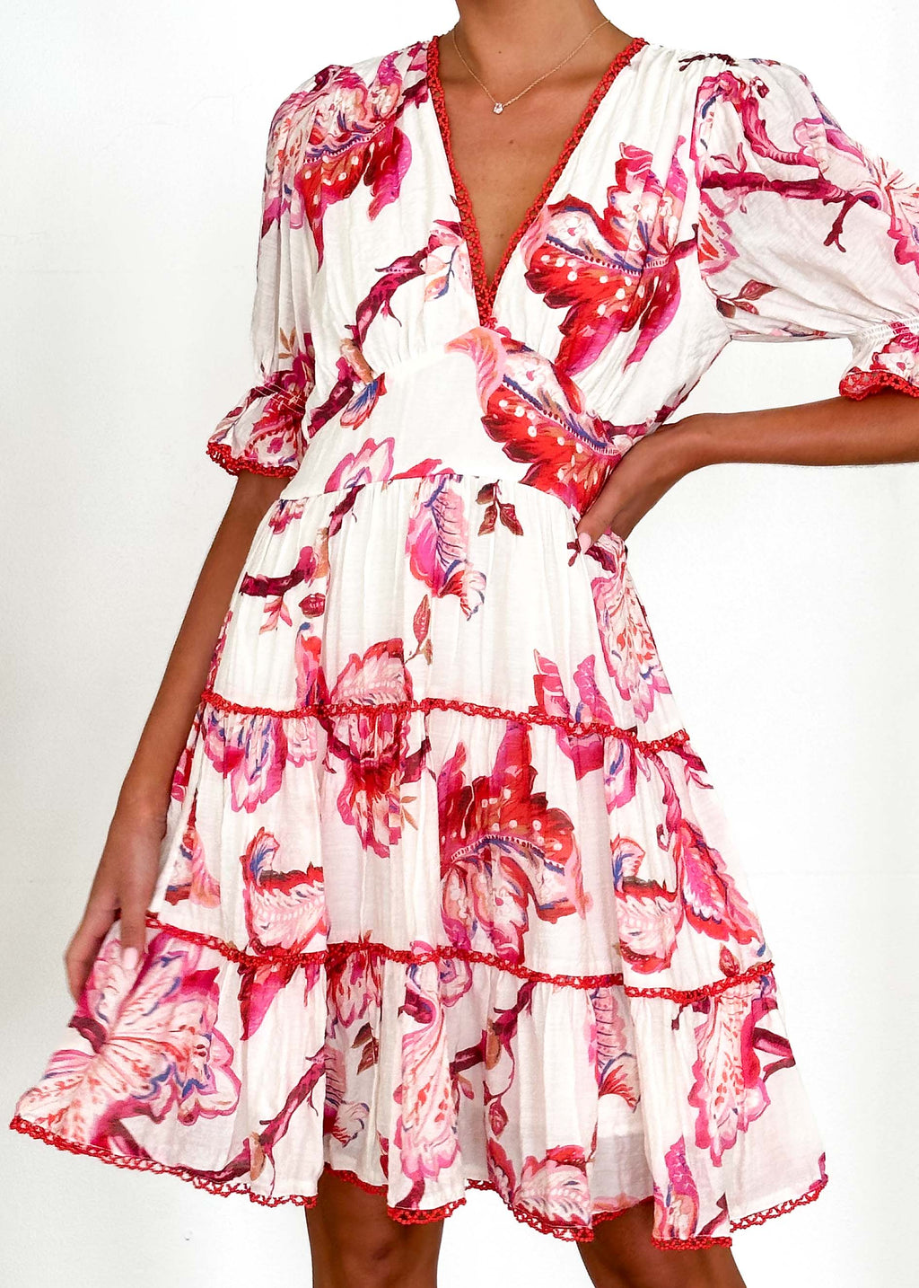 Eclipse Dress - Red Floral