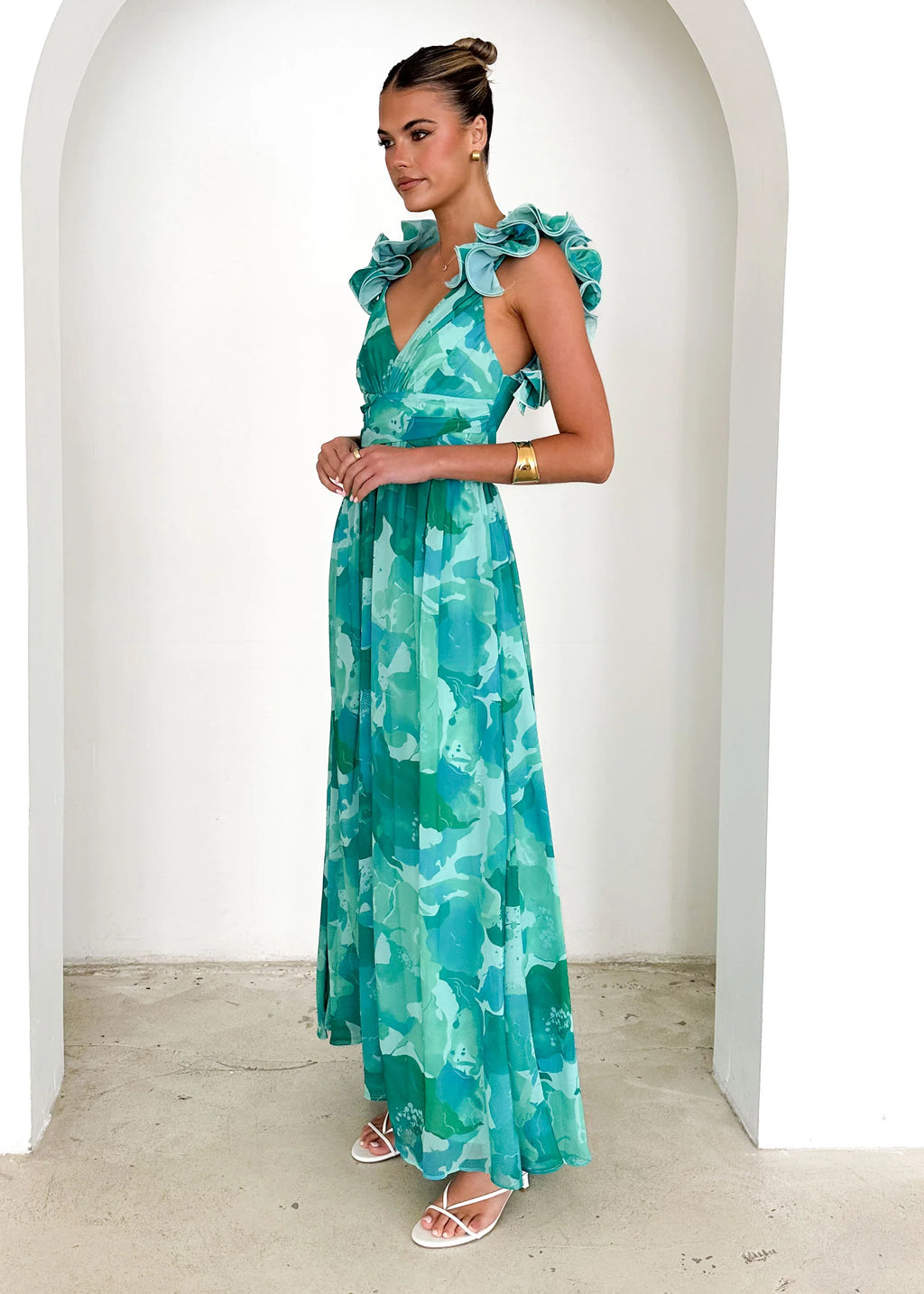 Odessa Maxi Dress - Green Rush