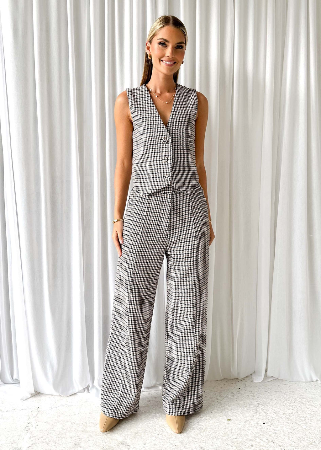 Rentor Vest - Houndstooth