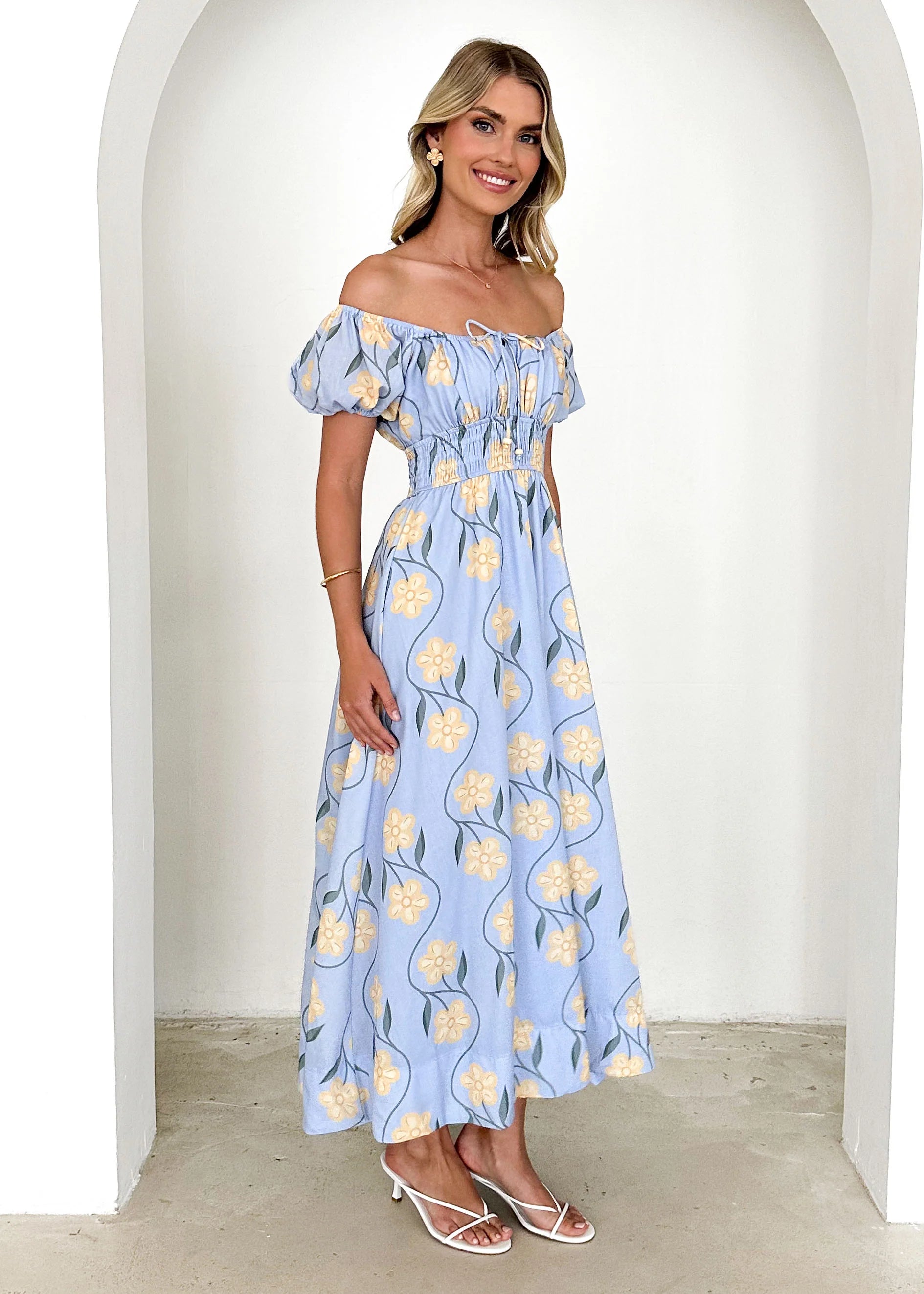 Maisie Maxi Dress - Blue Flowers