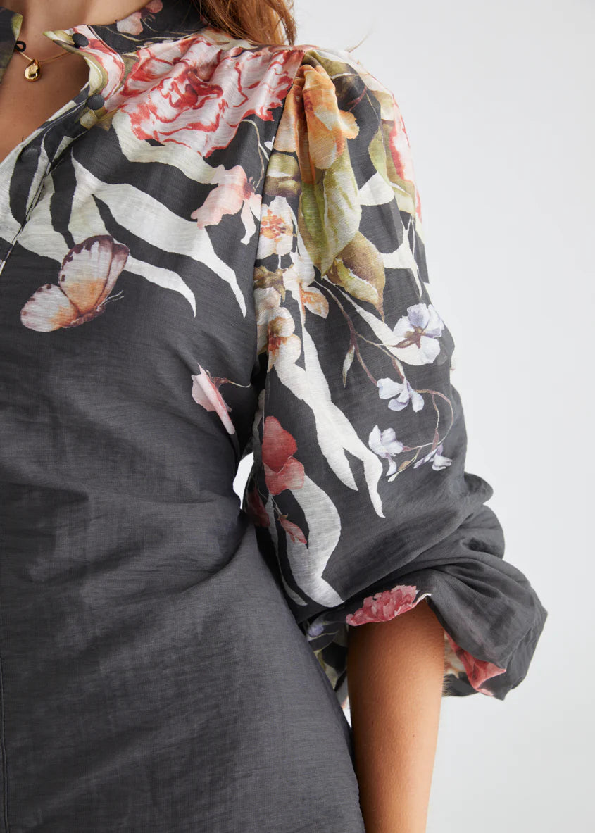 Zarline Blouse - Black Garden