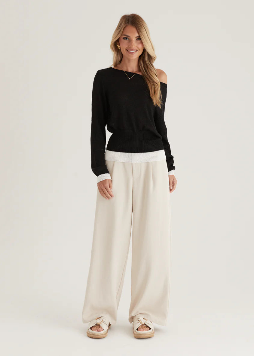 Clovelly Sweater - Black