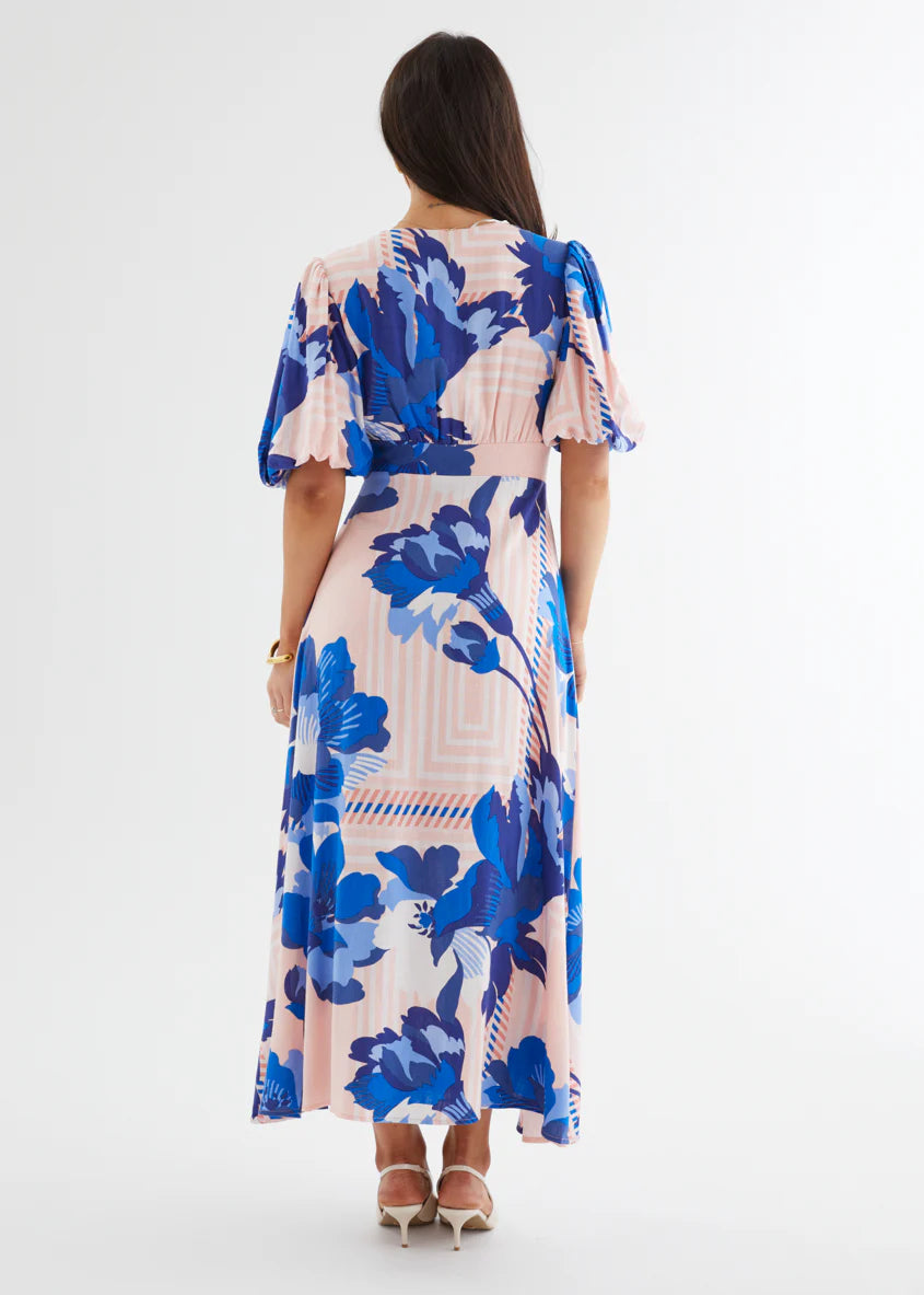 Sybil Maxi Dress - Sapphire Blossom