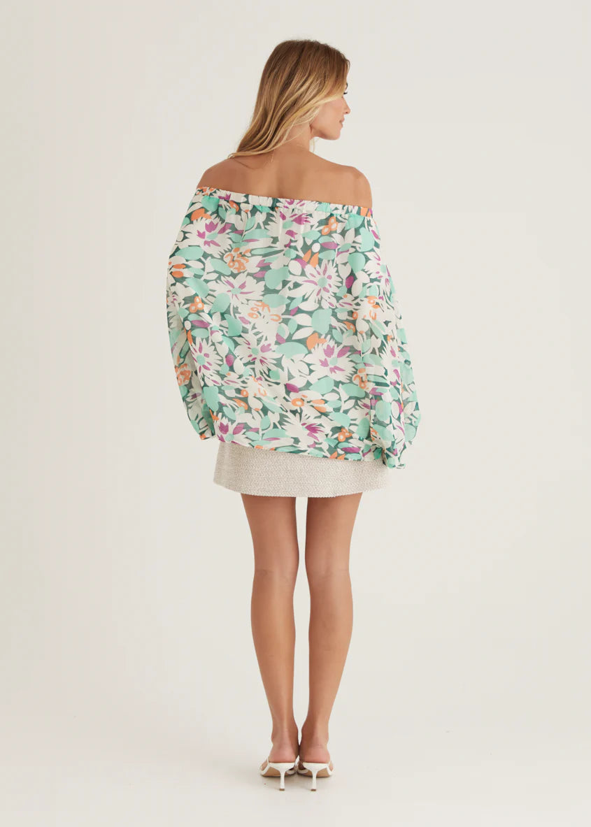 Bexley Off Shoulder Top - Rio Green