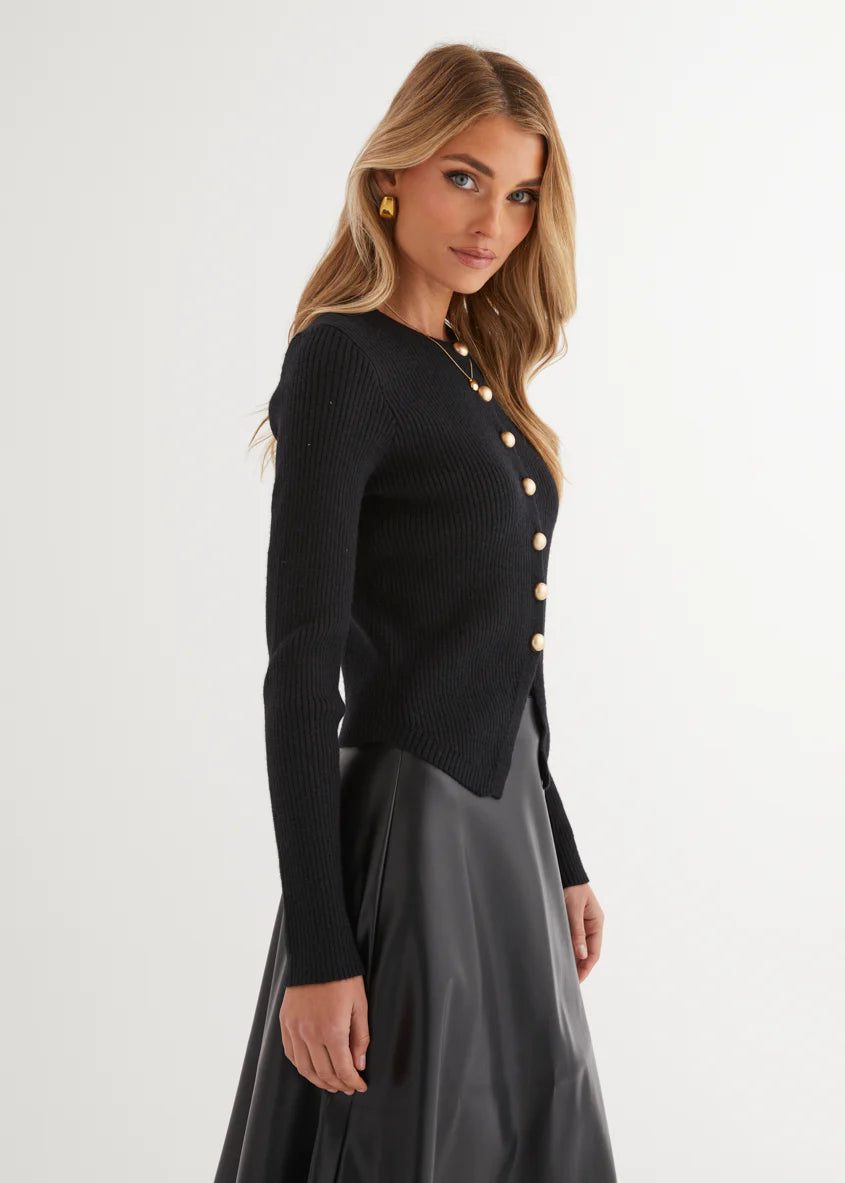 Sparrow Knit Top - Black