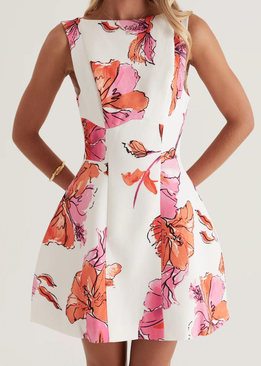 Clarissa Dress - White Floral