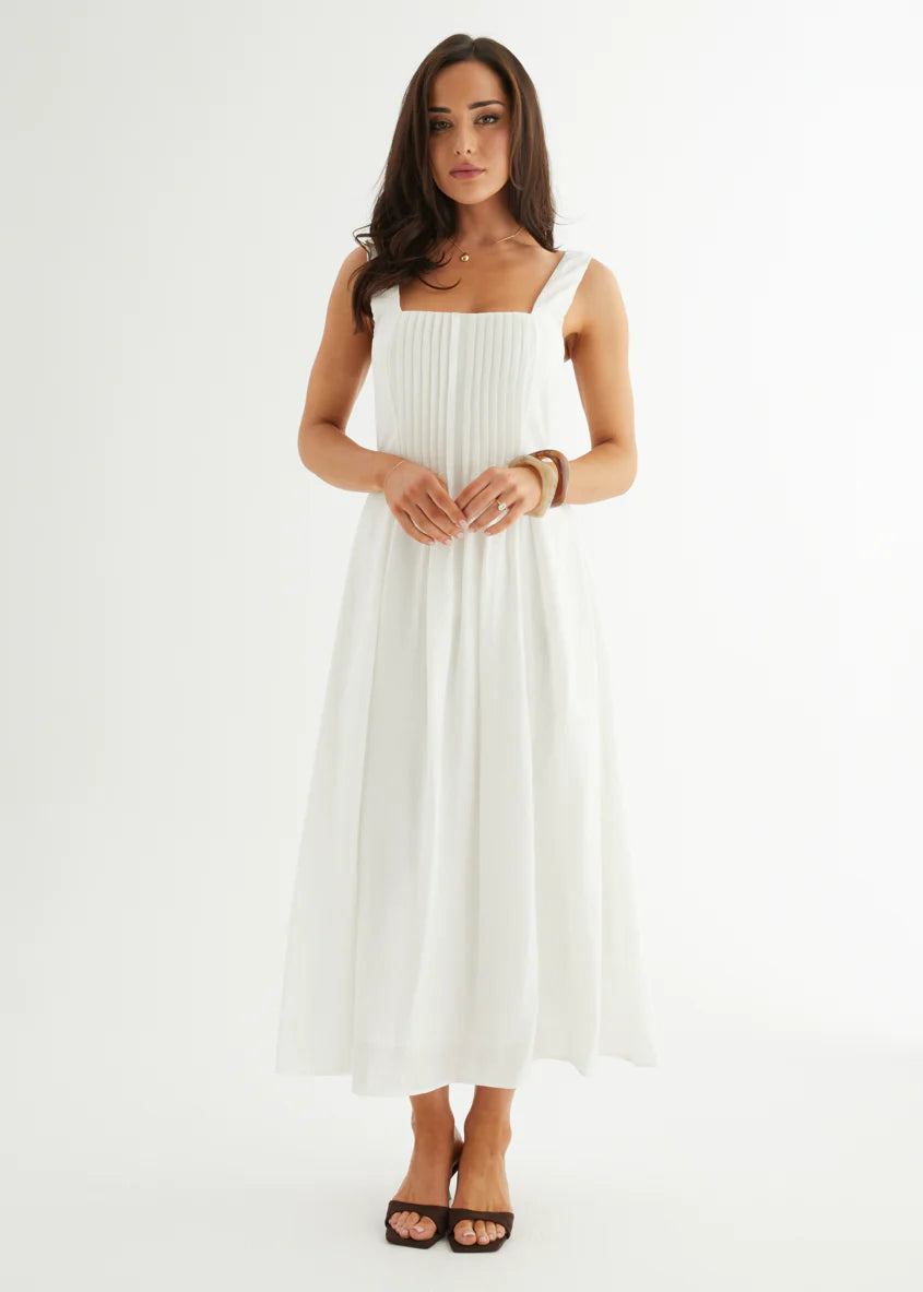 Neishia Midi Dress - Off White