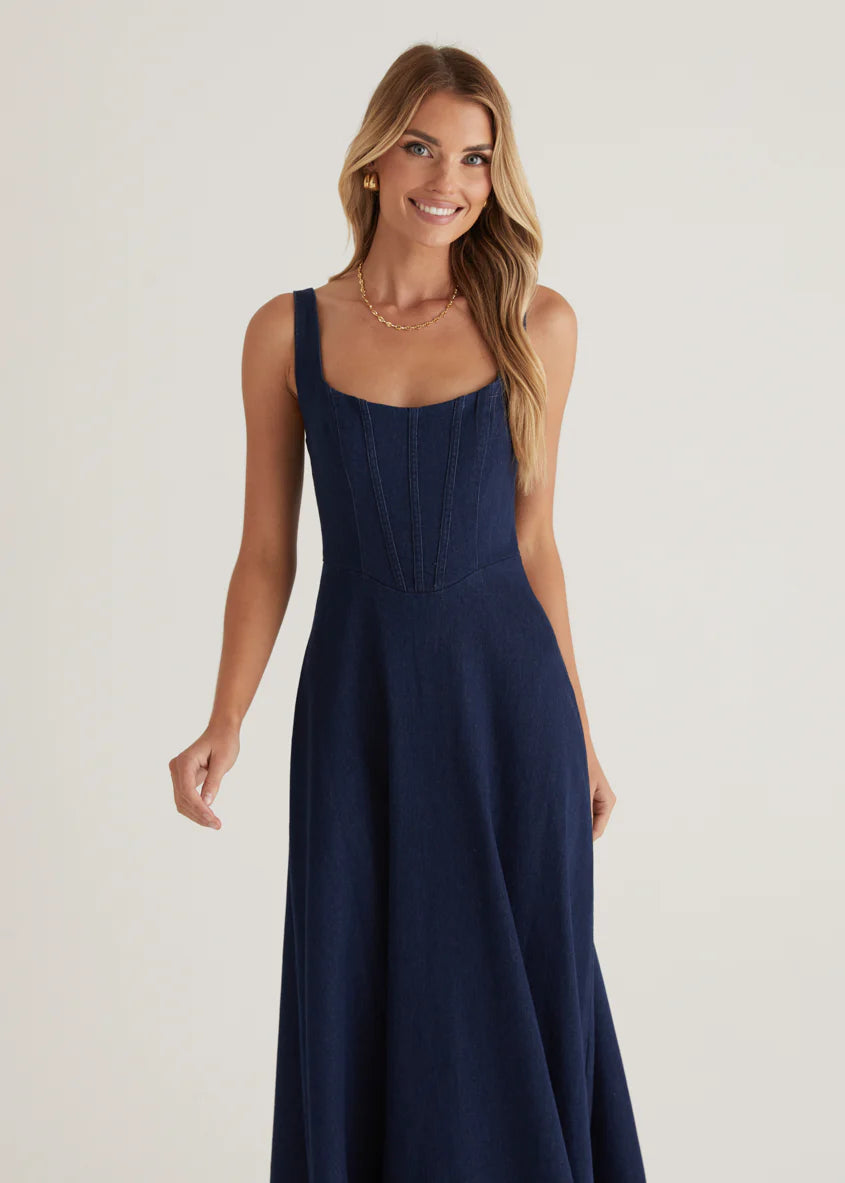 Toscana Maxi Dress - Indigo