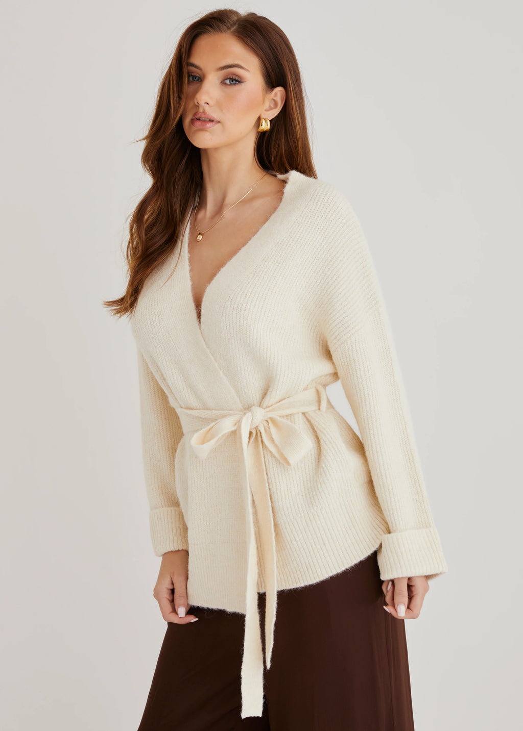 Coyote Wrap Sweater - Cream