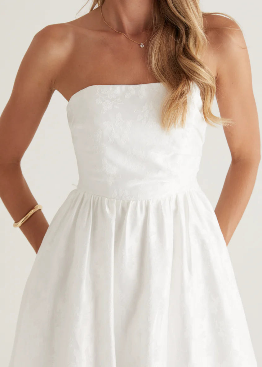 Laneway Strapless Maxi Dress - Off White