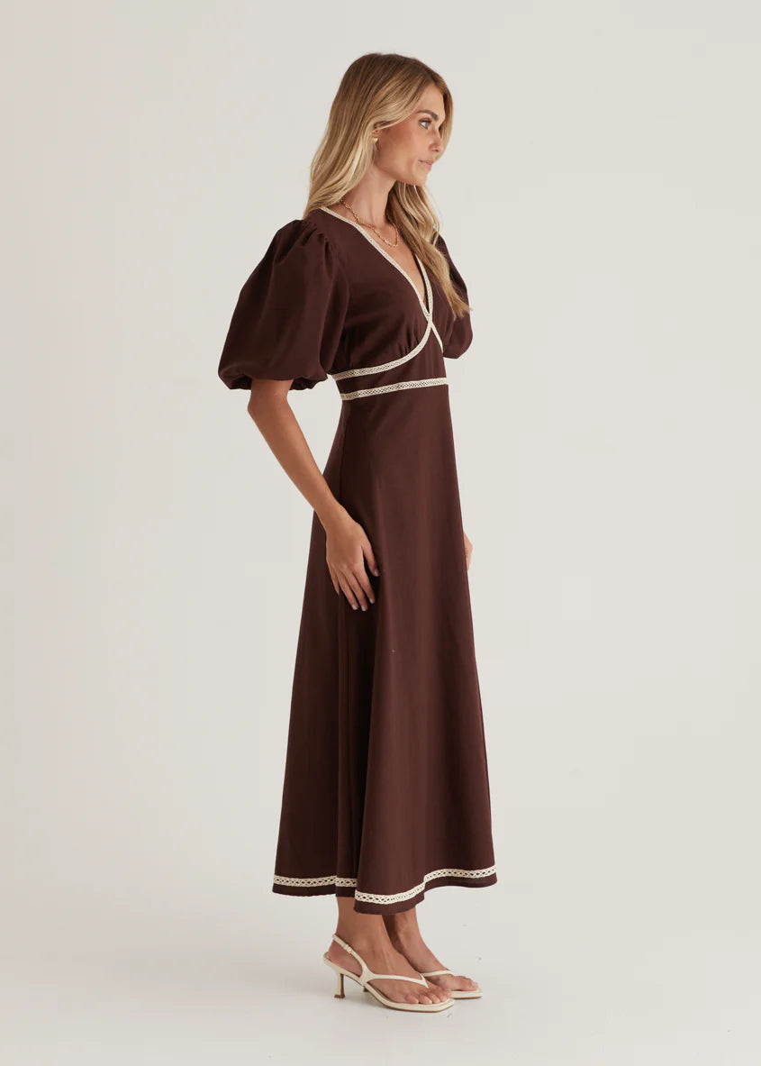 Ellodie Maxi Dress - Espresso