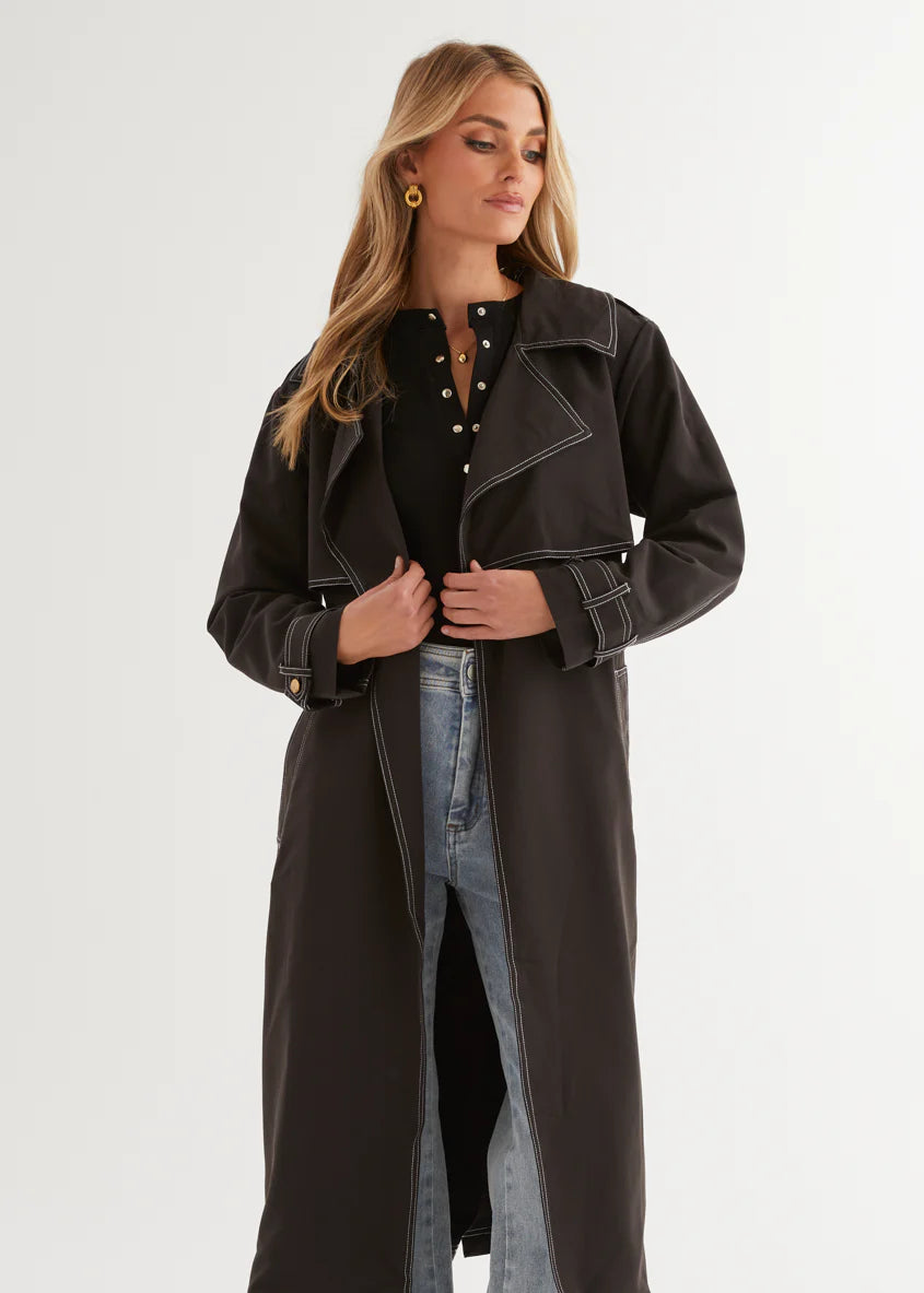 Jaidie Trench Coat - Black