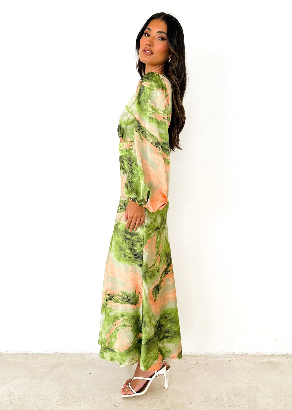 Dreamso Midi Dress - Green Splash