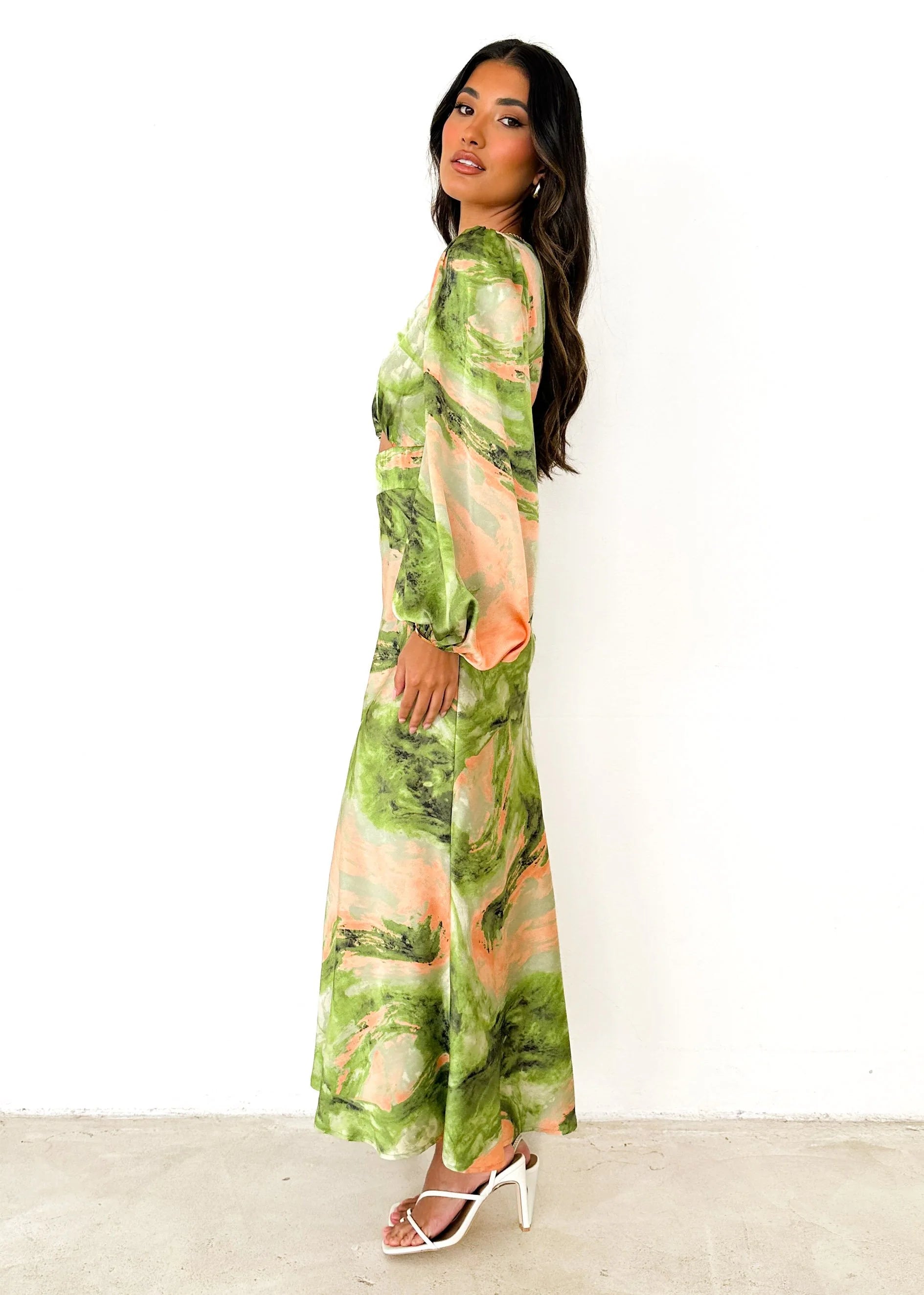 Dreamso Midi Dress - Green Splash