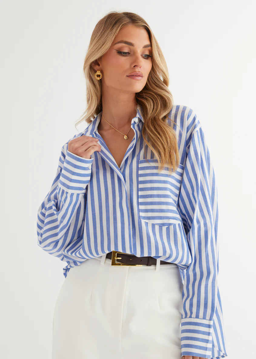 Alessandro Shirt - Blue Stripe