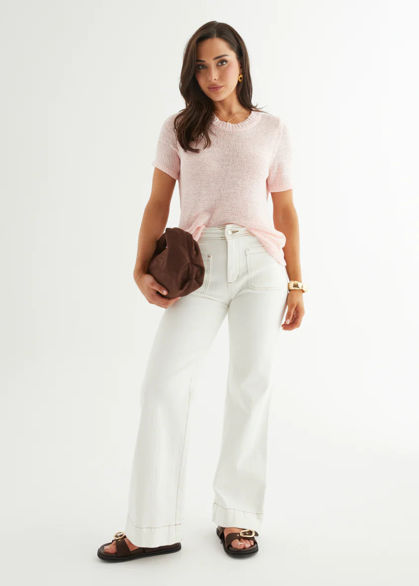 Halle Knit Top - Blush