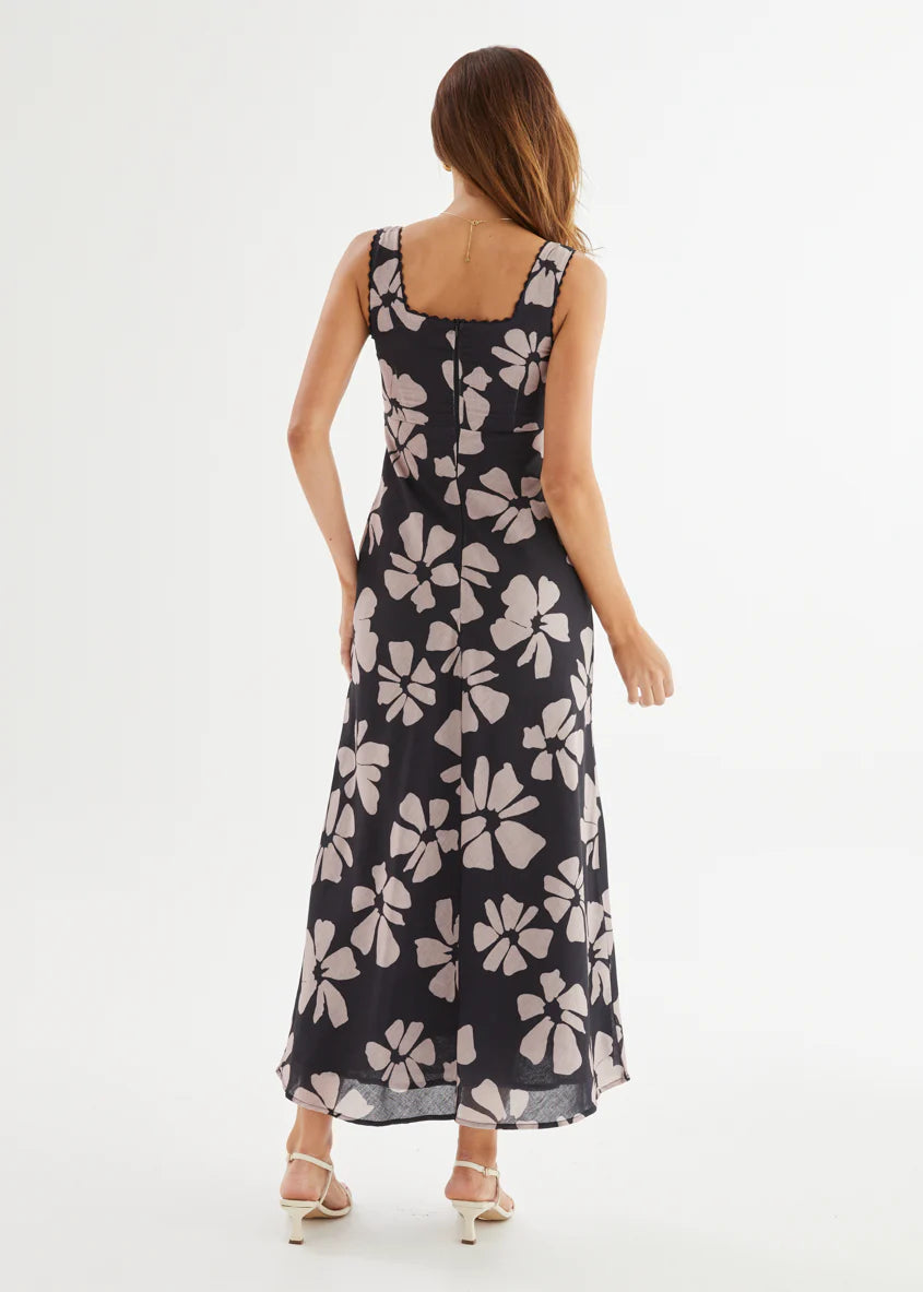 Lovestone Maxi Dress - Black Floral