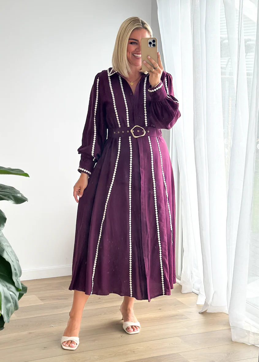 Nevaeh Maxi Dress - Plum