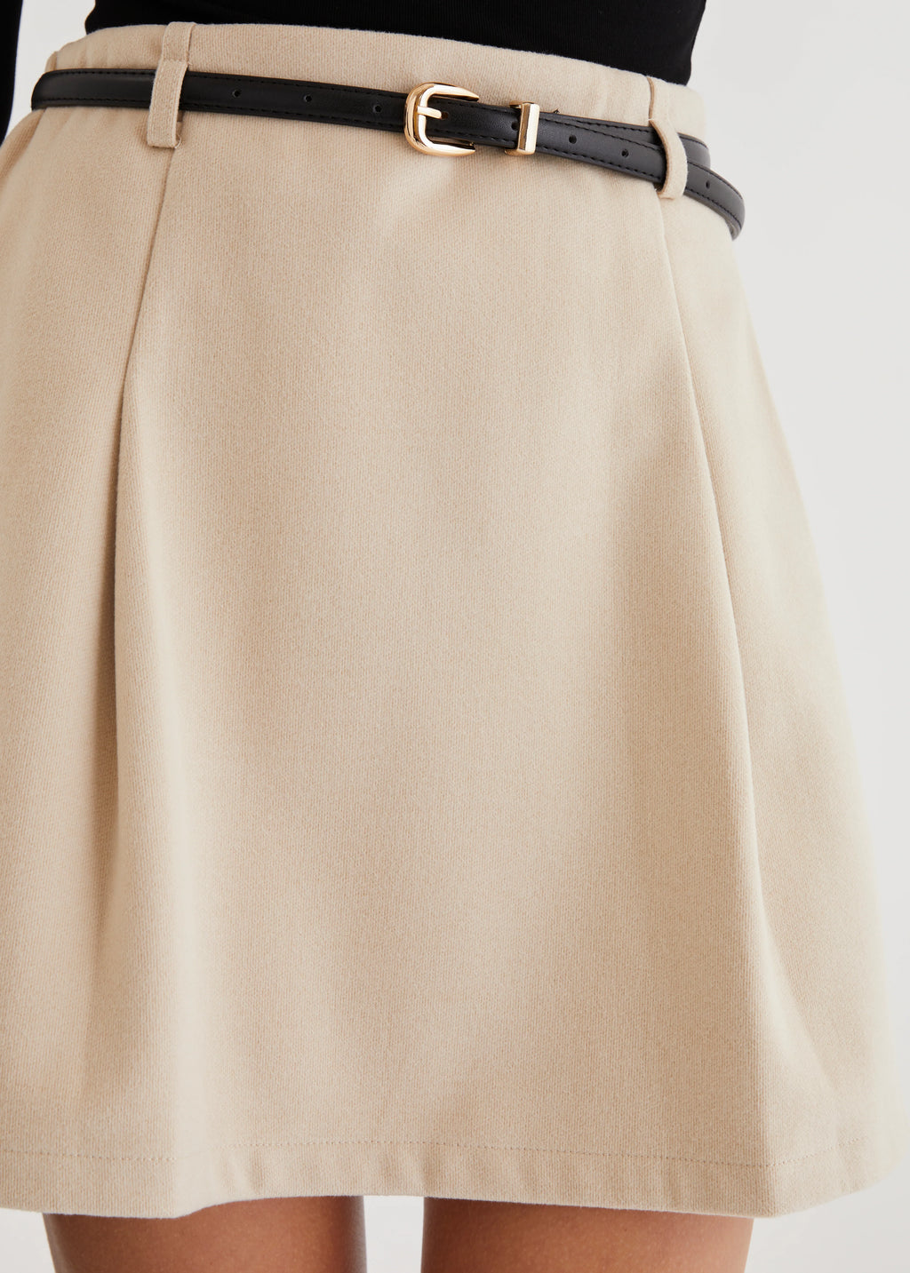 Cupid Belted Skirt - Bone