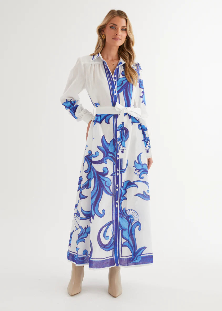 Sage Maxi Dress - Blue Zayna