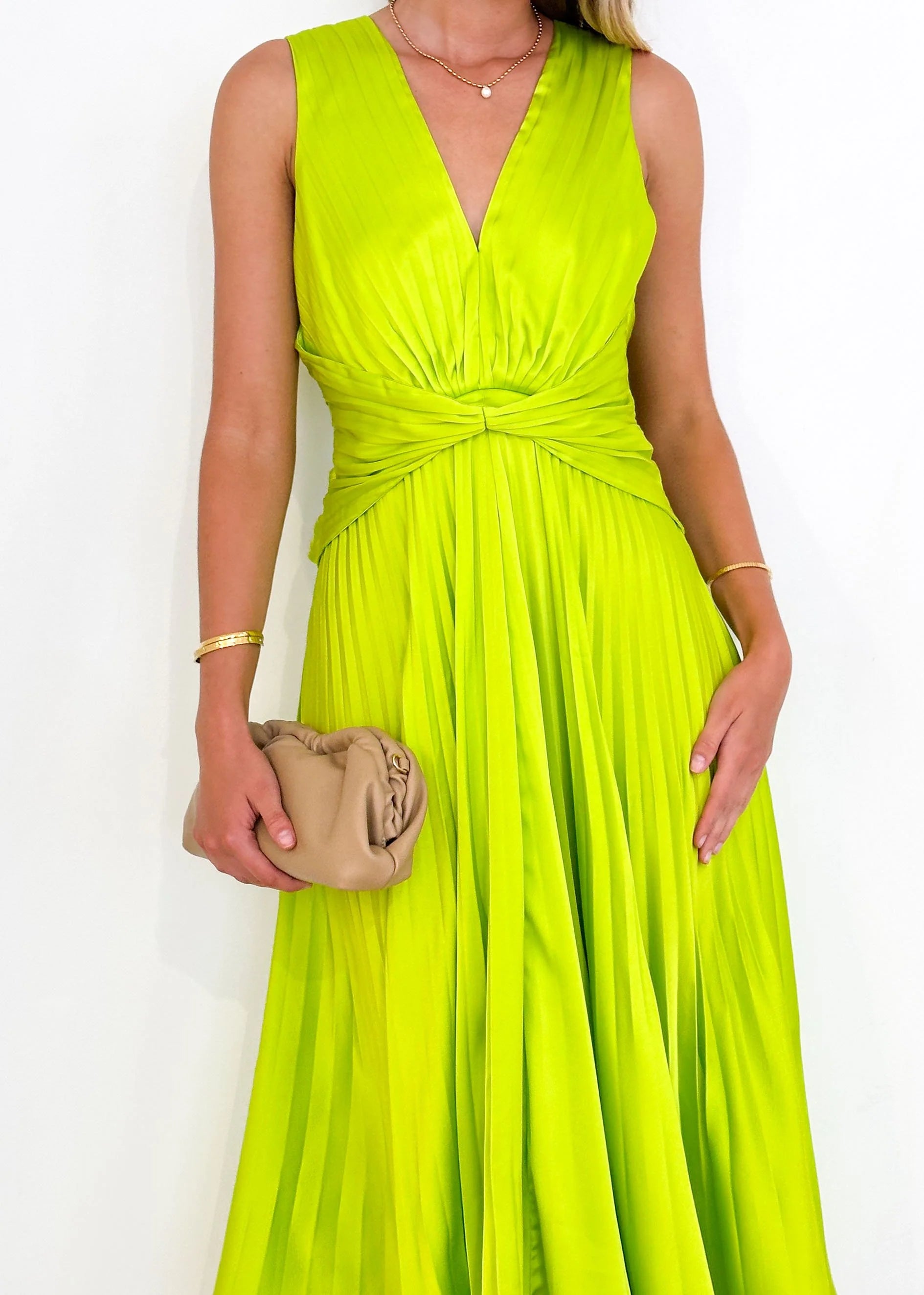 Lance Midi Dress - Lime