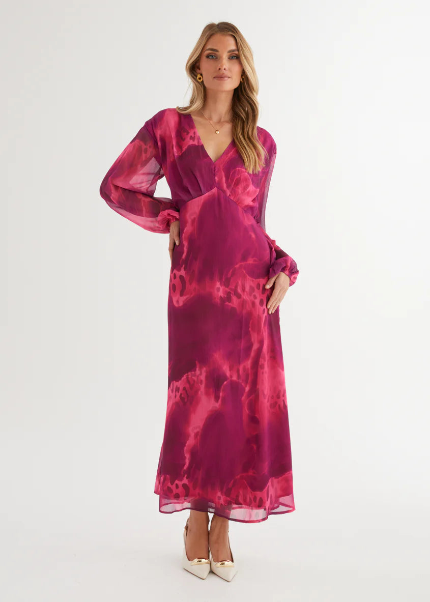 Primavera Maxi Dress - Pink Splash