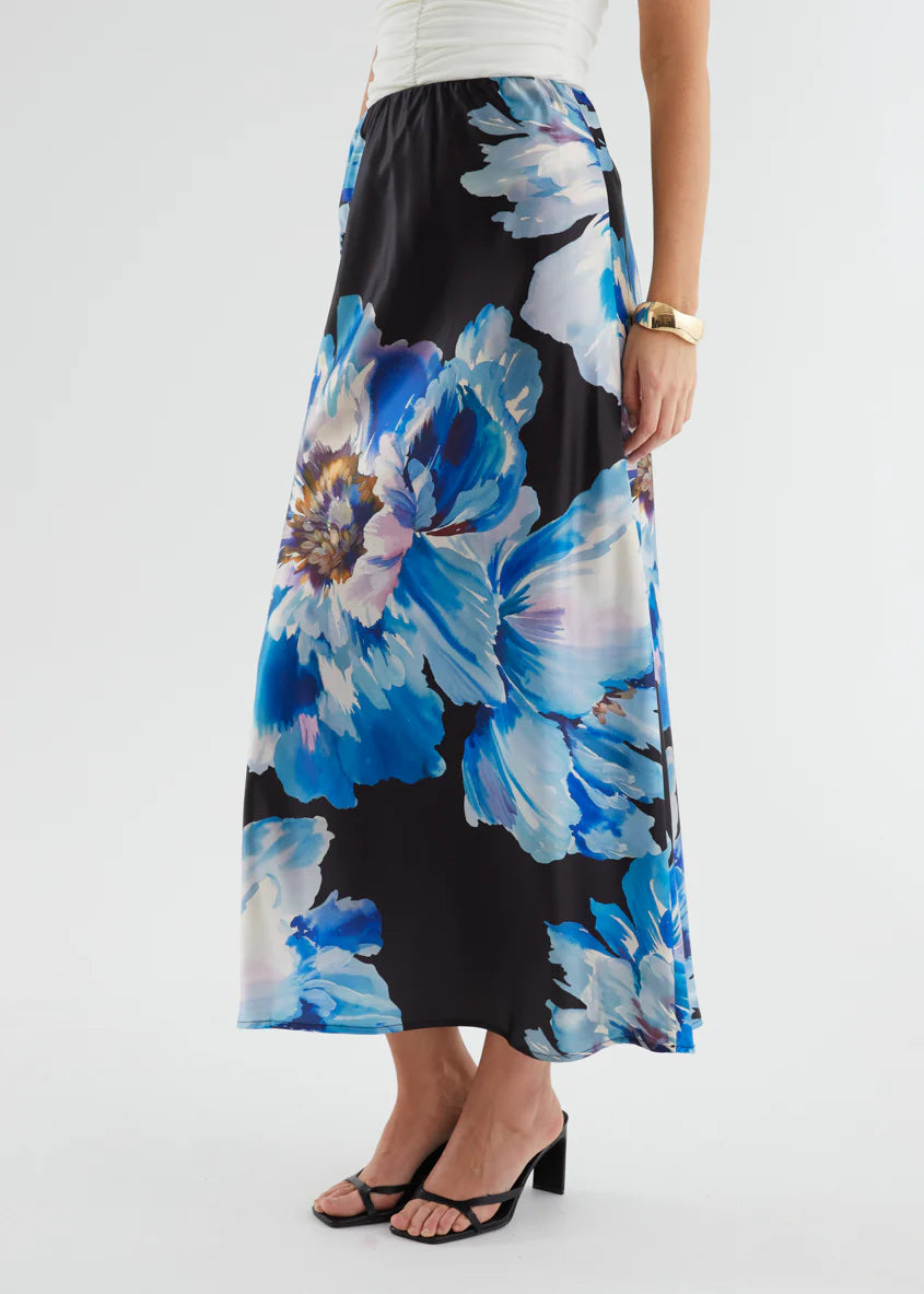 Allie Maxi Skirt - Midnight Bloom