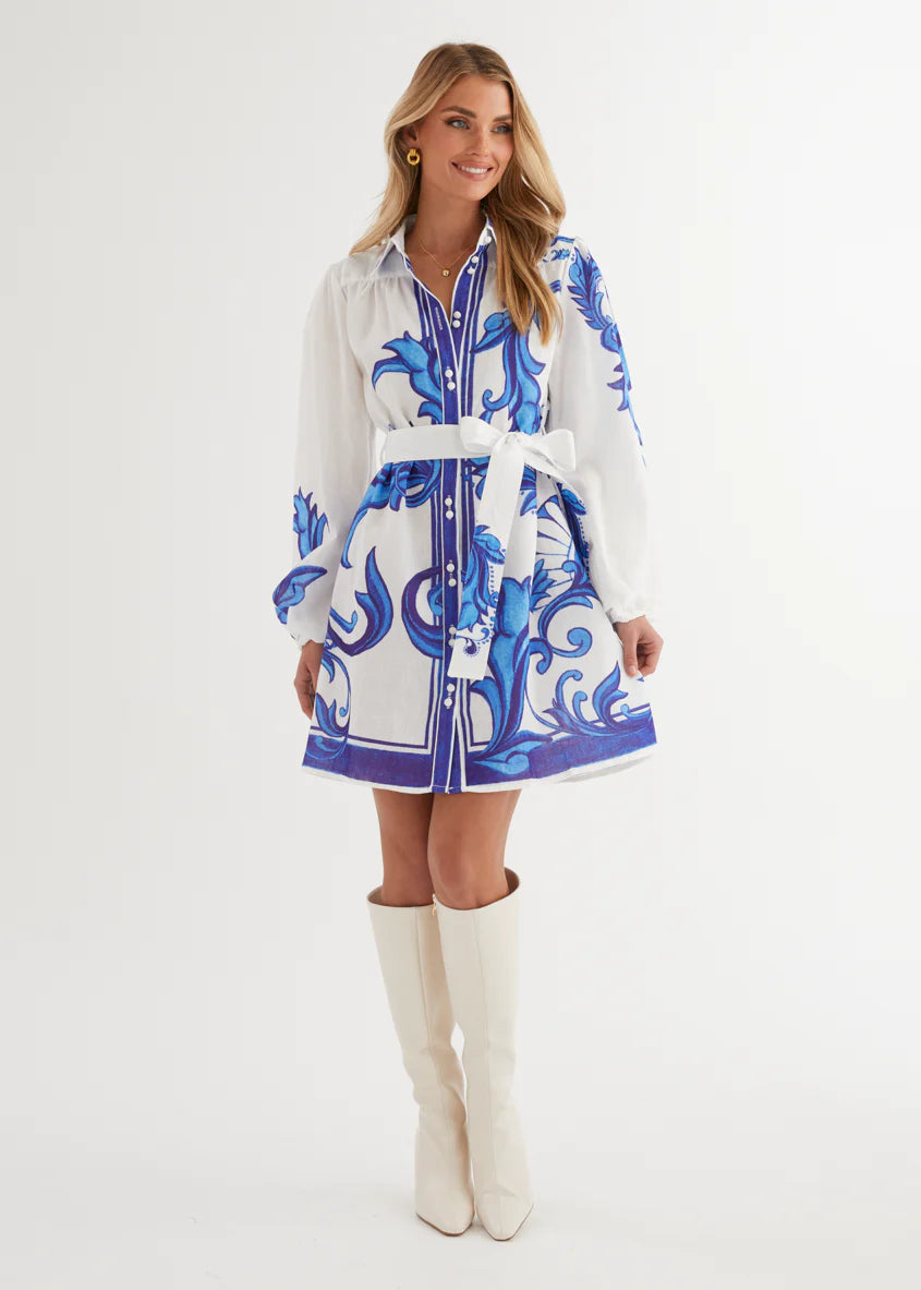 Nicoletta Dress - Blue Zayna