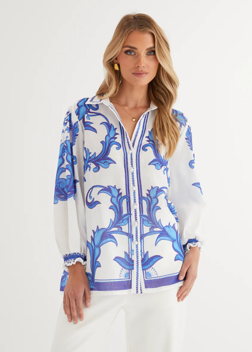 Bailee Shirt - Blue Zayna