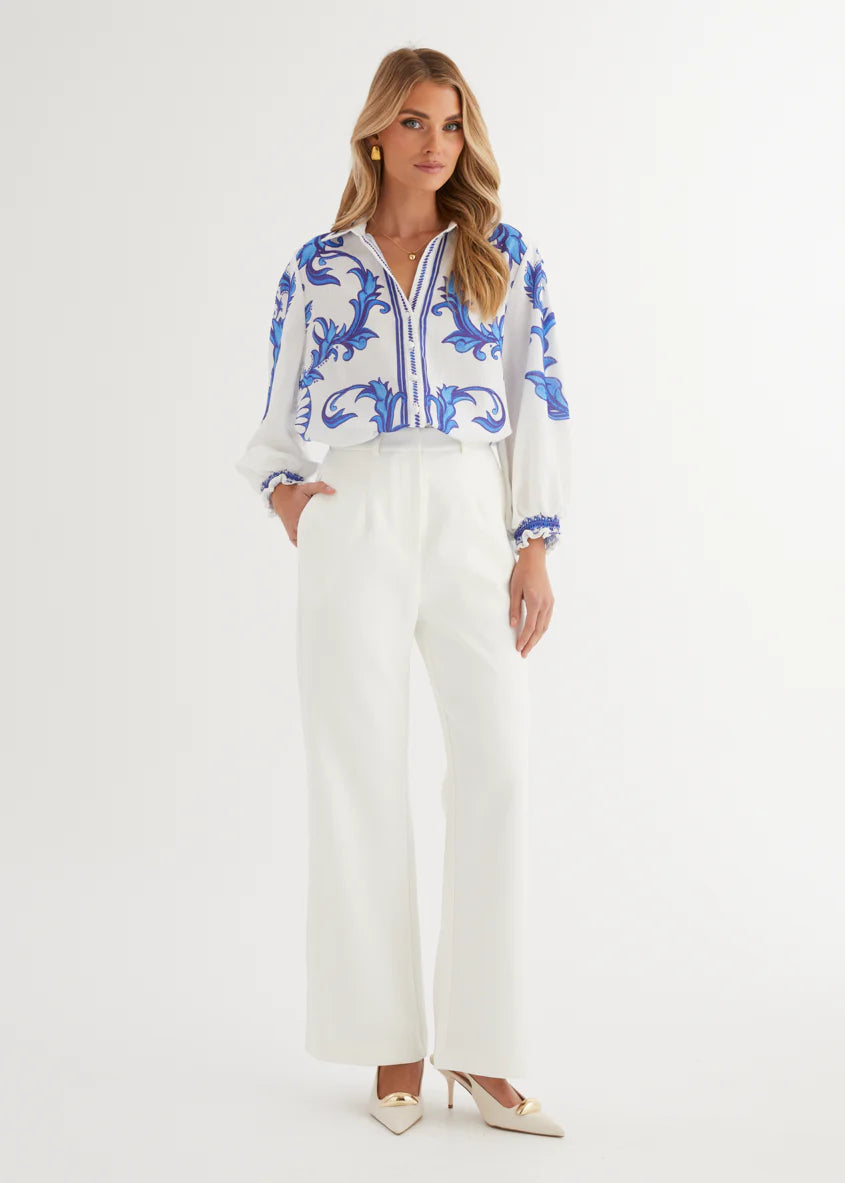 Bailee Shirt - Blue Zayna