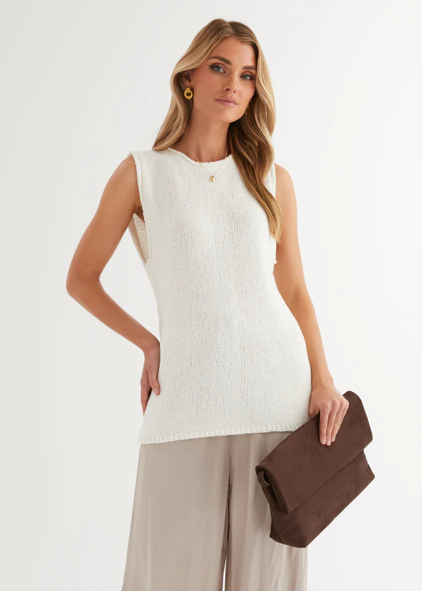Zoeva Knit Top - Off White
