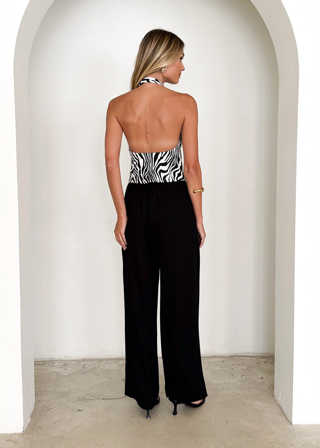 Radiance Halter Top - Zebra