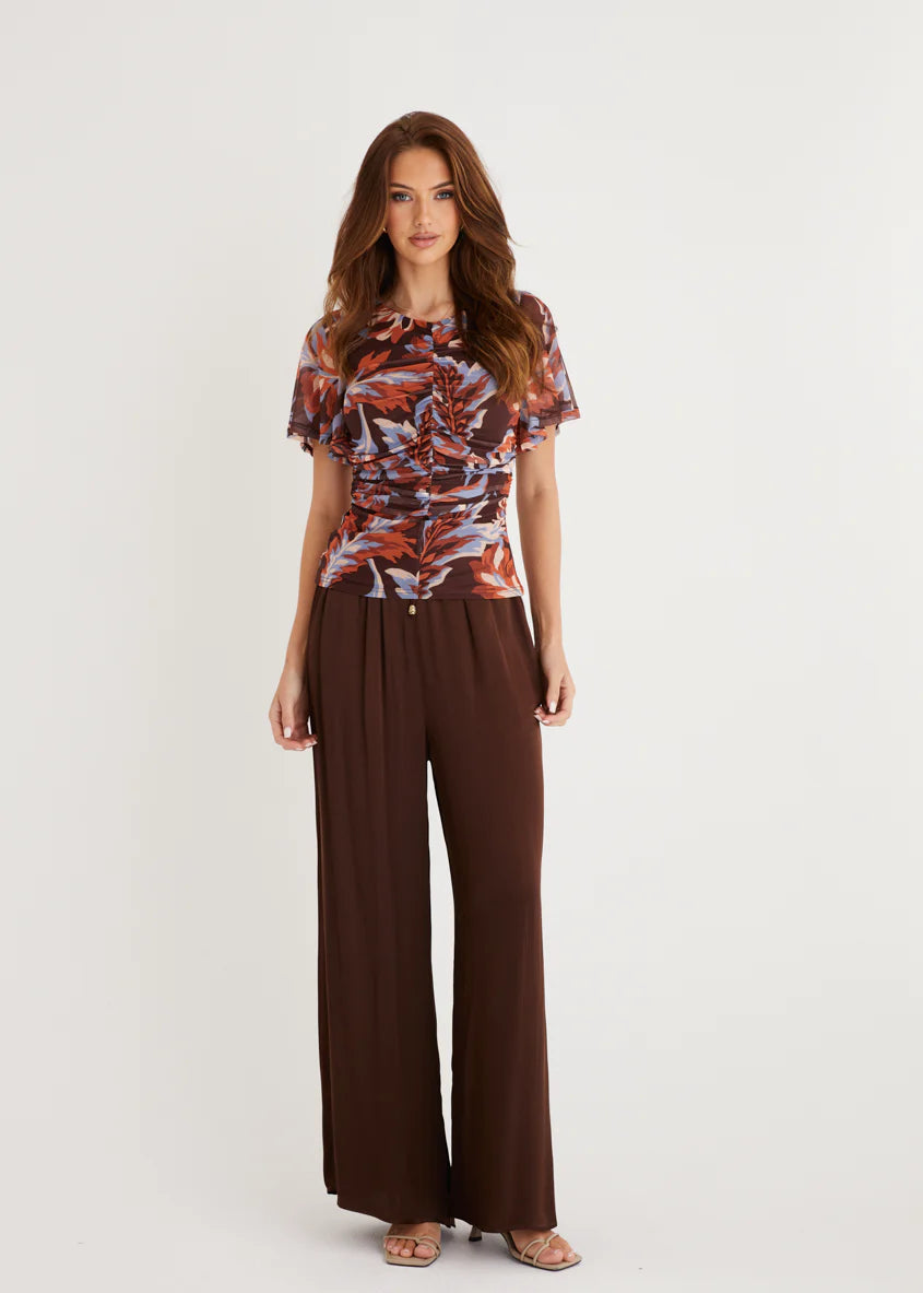 Joey Mesh Top - Autumn Leaf