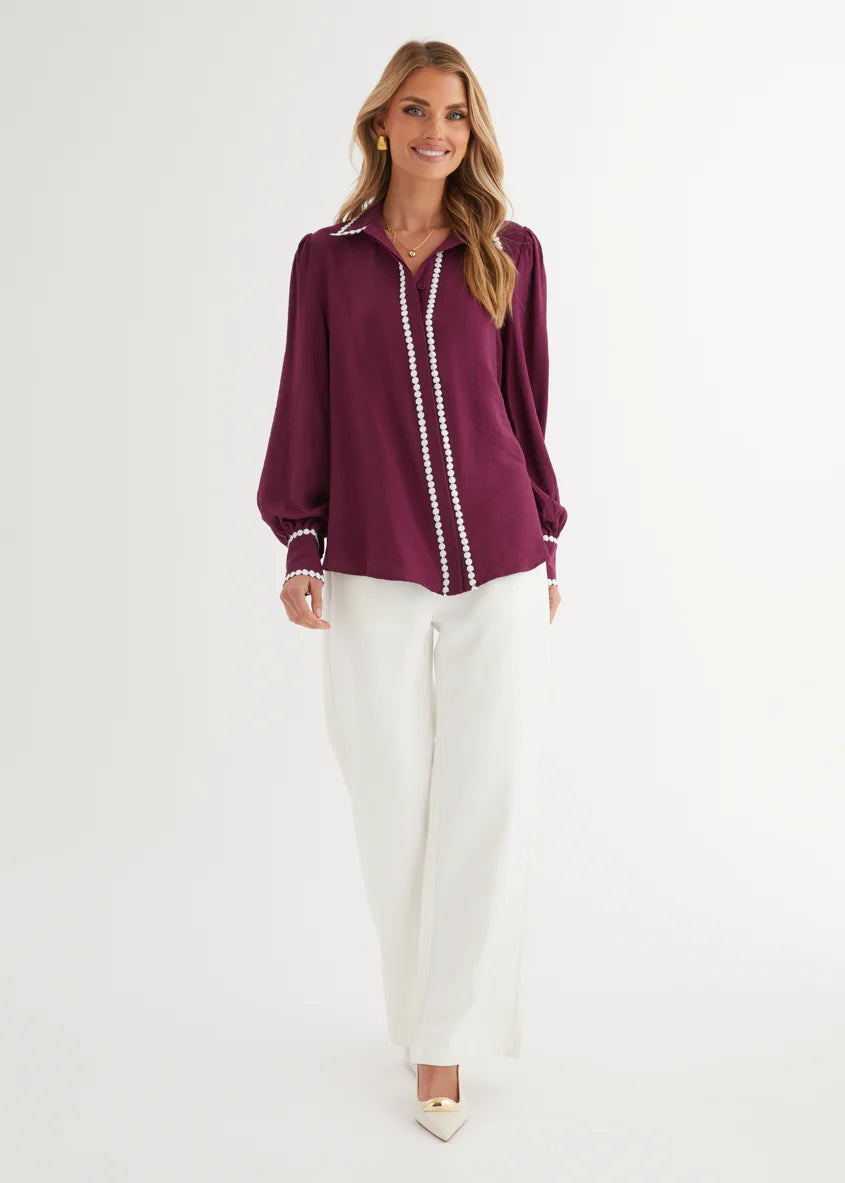 Sariyah Shirt - Plum