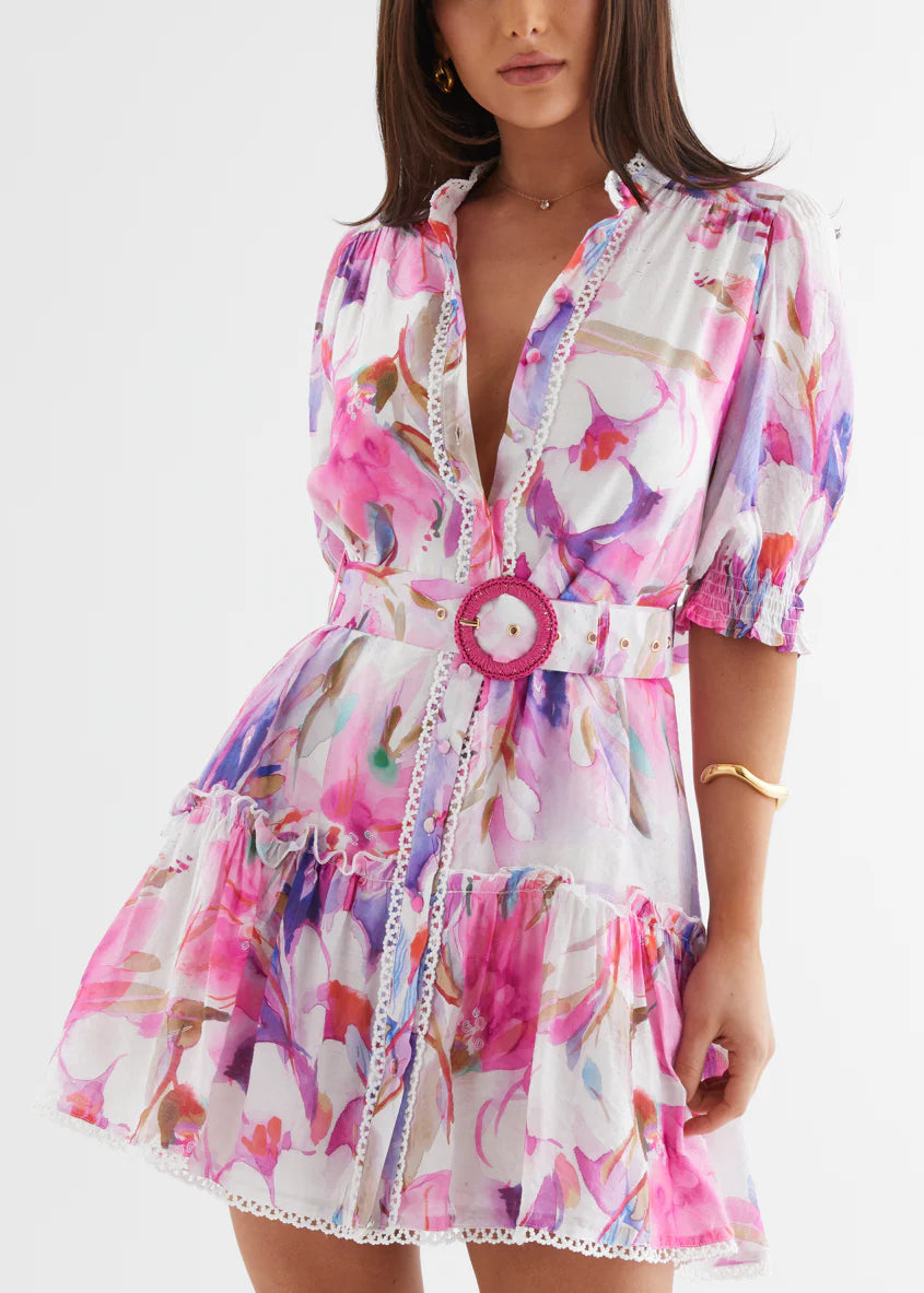 Lillian Dress - Pink Bouquet