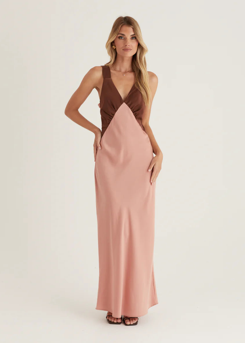 Taleena Maxi Dress - Chocolate Splice
