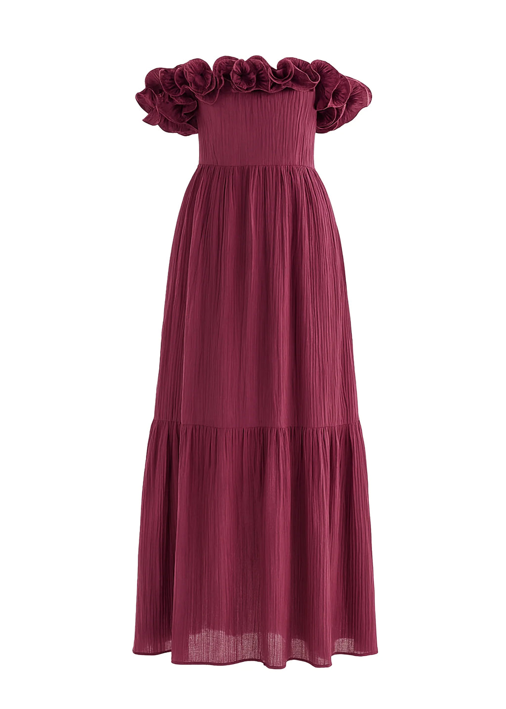 Marlow Off Shoulder Maxi Dress - Mulberry