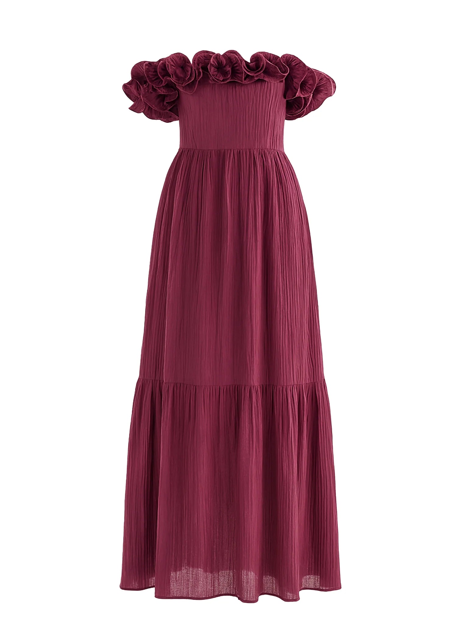 Marlow Off Shoulder Maxi Dress - Mulberry