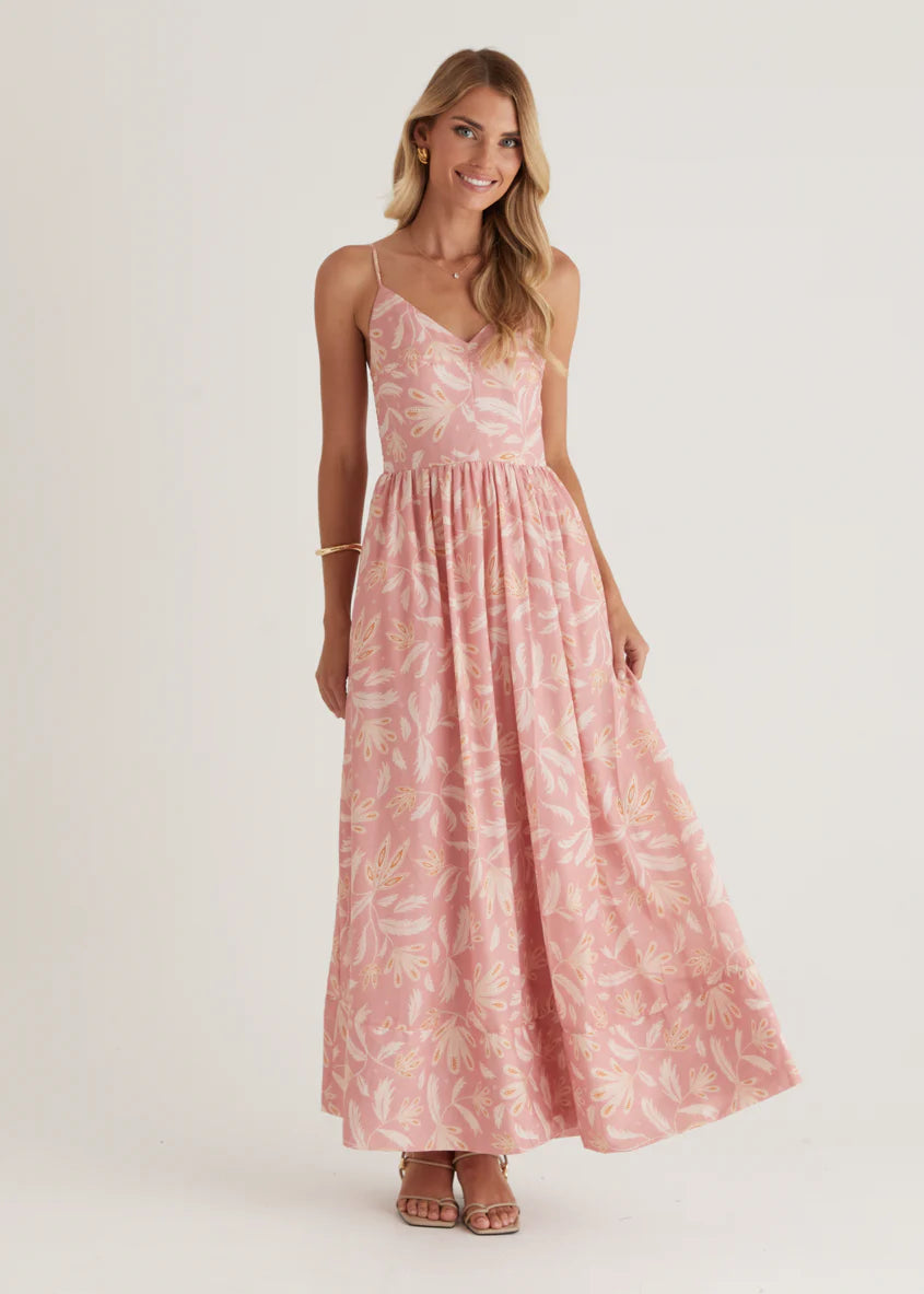 Madrid Maxi Dress - Blush Abstract