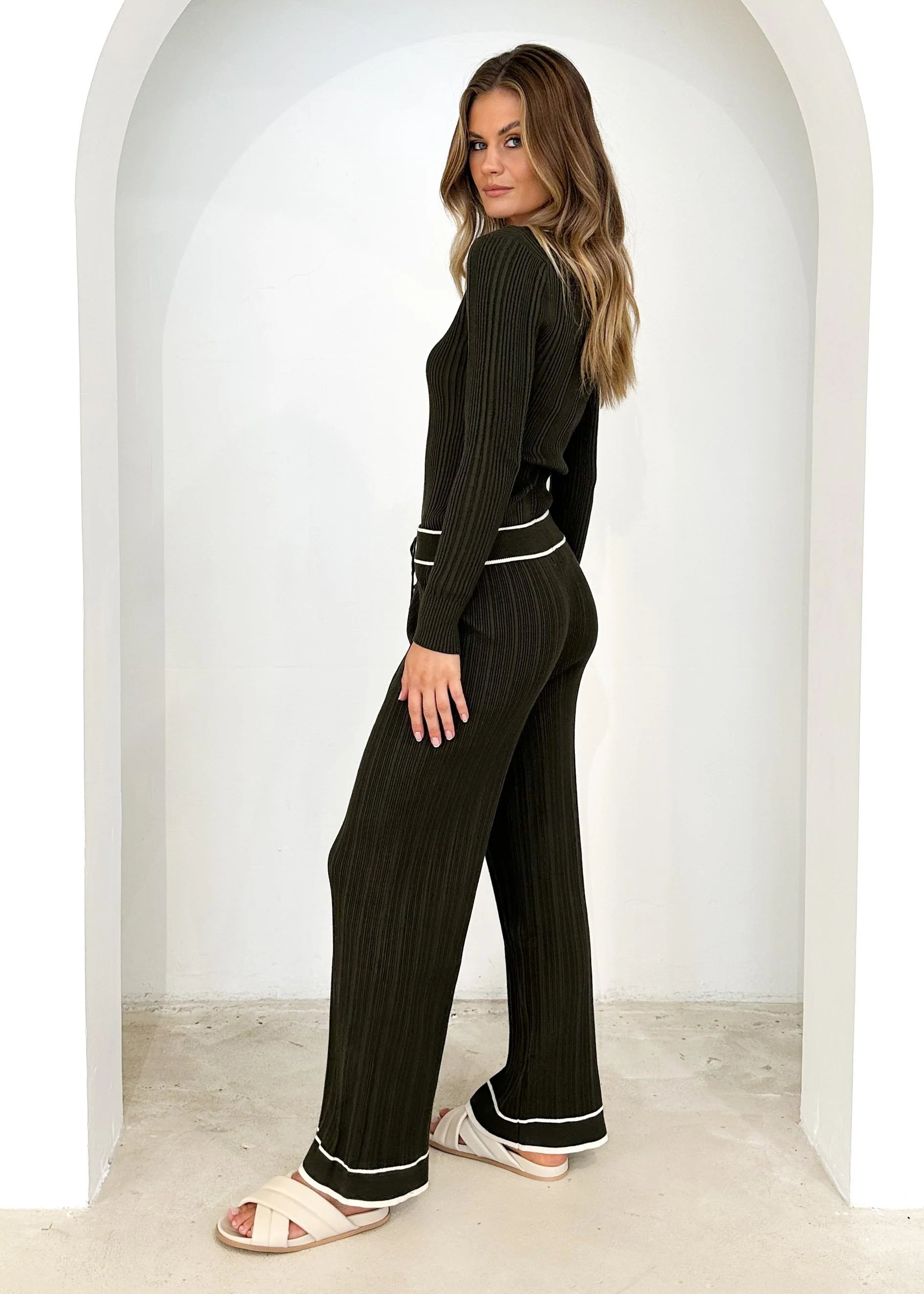 Lankra Knit Pants - Khaki