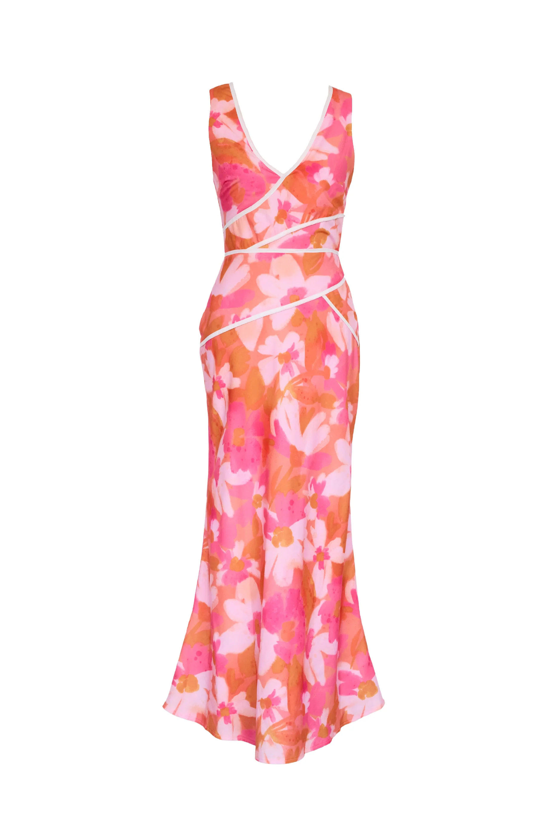 Whitley Maxi Dress - Pink Abstract