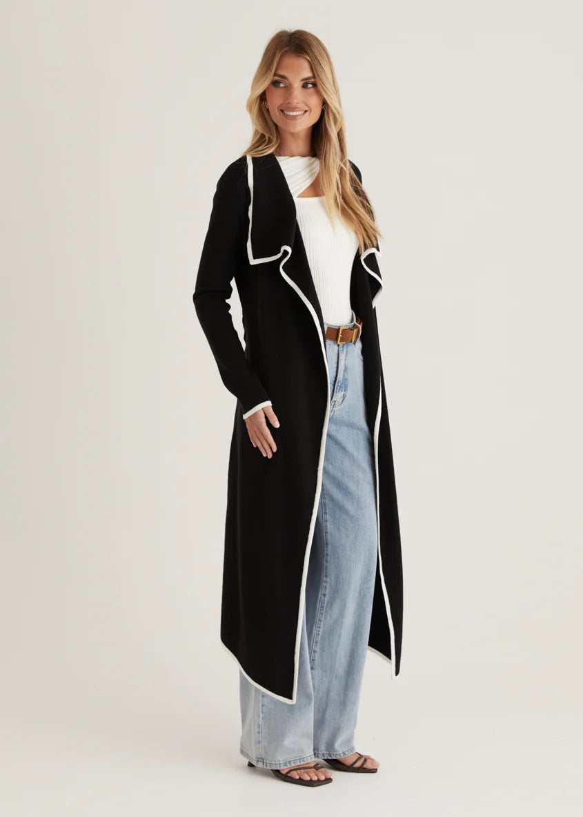 Portland Knit Coat - Black