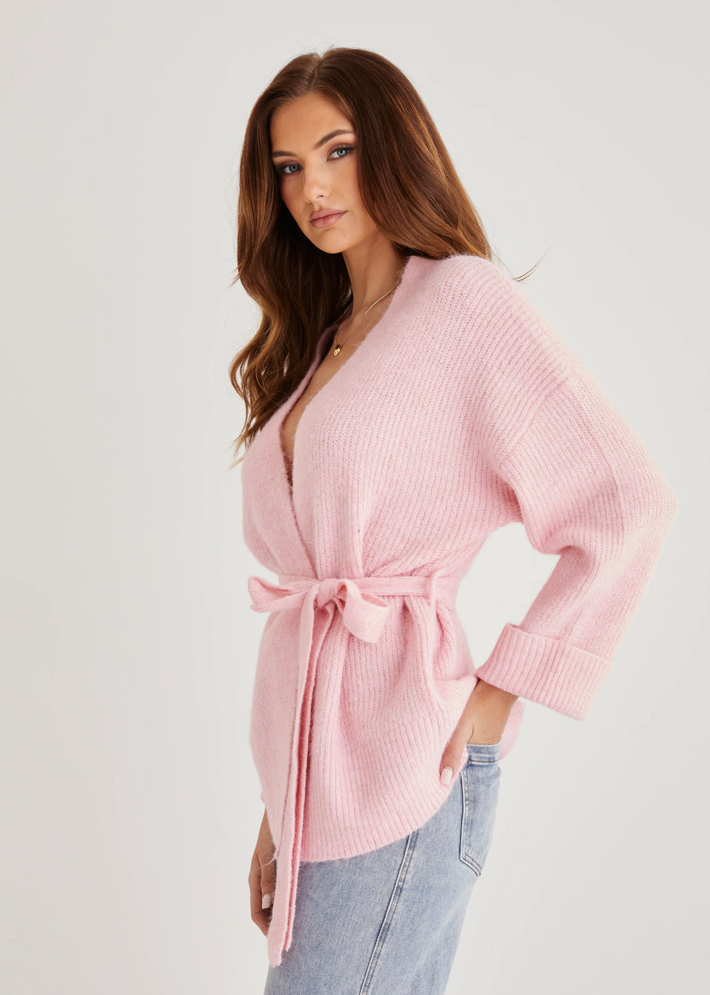 Coyote Wrap Sweater - Pink