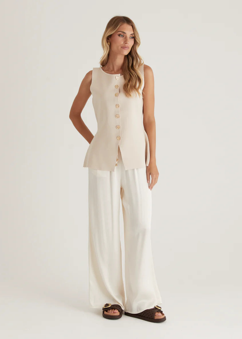 Tilly Knit Vest - Cream