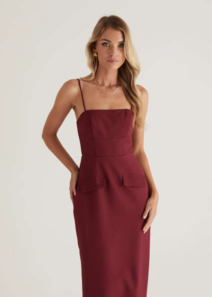 Hansel Maxi Dress - Wine