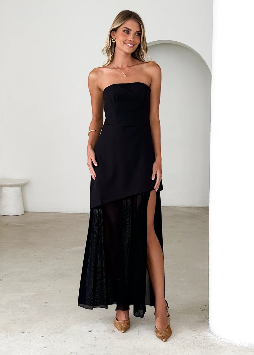Cabaret Strapless Maxi Dress - Black